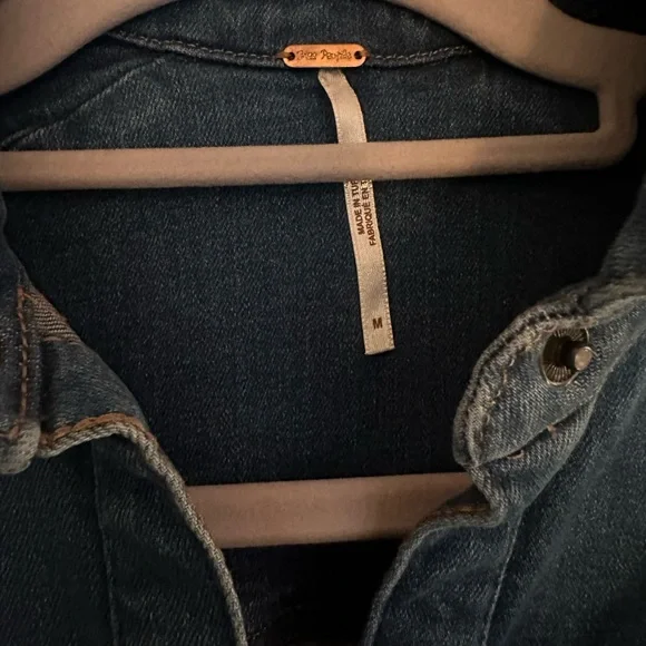 Free People Blue Long Sleeve Denim Dress - Picture 3 of 7